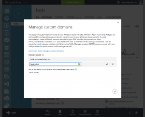 Azure manage custom domains