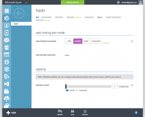 Web hosting plan mode